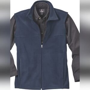 GRavel Gear Nwt Full Zip Deep Blue Fleece Vest Medium